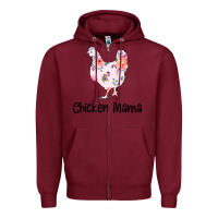 Burgundy Chicken Mama Zipper Hoodie - Bettercallsaul