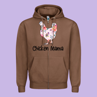 Chicken Mama Zipper Hoodie Designed By Bettercallsaul