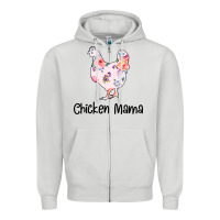 Dove Grey Chicken Mama Zipper Hoodie - Bettercallsaul