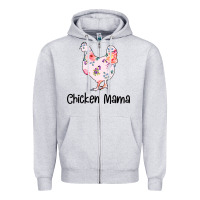 Heather Grey Chicken Mama Zipper Hoodie - Bettercallsaul