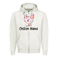 Oatmeal Heather Chicken Mama Zipper Hoodie - Bettercallsaul