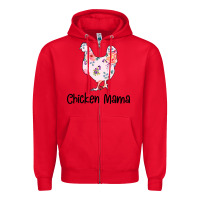 Red Chicken Mama Zipper Hoodie - Bettercallsaul