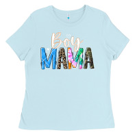 Baby Blue boy mama  black Ladies Tee - JahusDesignShop