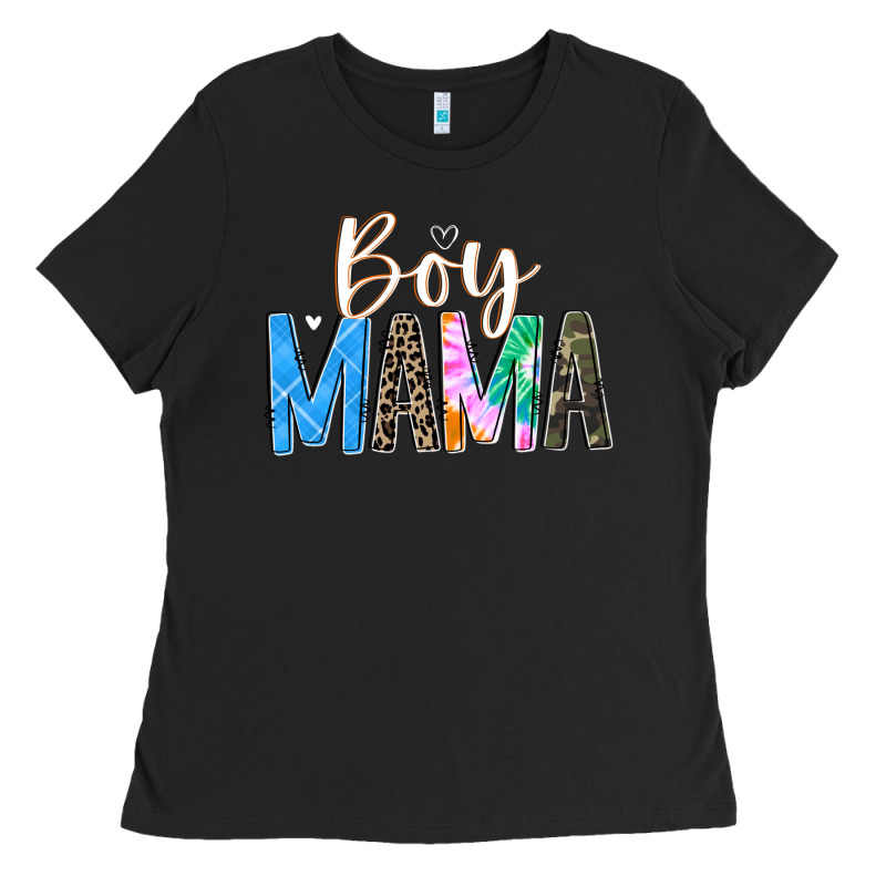 Boy Mama  Black Ladies Tee by JahusDesignShop | Teevron