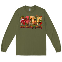 Army Green funny thanksgiving wine turkey family Long Sleeve Tee - MaliasSmallBusiness