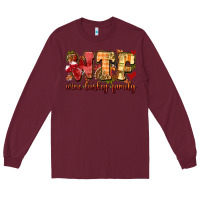 Burgundy funny thanksgiving wine turkey family Long Sleeve Tee - MaliasSmallBusiness