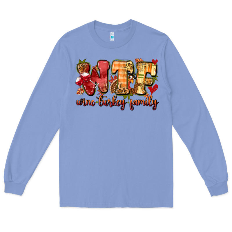 Funny Thanksgiving Wine Turkey Family Long Sleeve Tee by MaliasSmallBusiness | Teevron