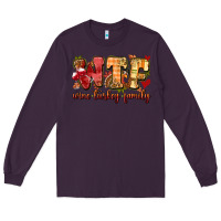 Plum funny thanksgiving wine turkey family Long Sleeve Tee - MaliasSmallBusiness