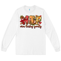 White funny thanksgiving wine turkey family Long Sleeve Tee - MaliasSmallBusiness