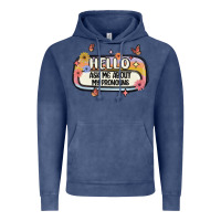 Vintage Denim ask me about my pronouns Vintage Hoodie - MaliasSmallBusiness