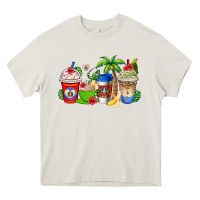 Cream dominican republic coffee cups Heavy Core Tee - AdoDesignShop