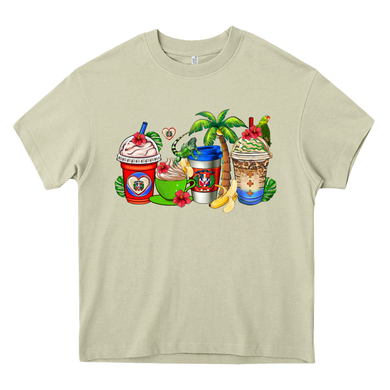 Dominican Republic Coffee Cups Heavy Core Tee by AdoDesignShop | Teevron