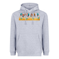 Heather Grey native American feathers Heavyweight Hoodie - TumblerDesignByShophia