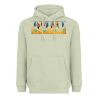 Matcha native American feathers Heavyweight Hoodie - TumblerDesignByShophia
