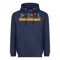 Navy native American feathers Heavyweight Hoodie - TumblerDesignByShophia