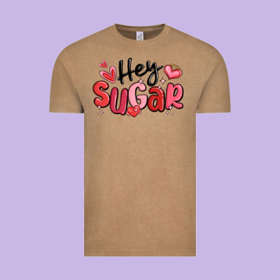 Hey Sugar Valentines Day Vintage Tee Designed By Maliassmallbusiness