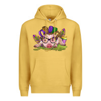 Antique Gold mardi gras pig Premium Hoodie - CowGirlArtShop