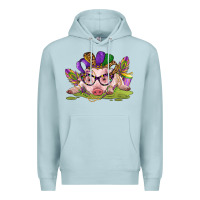 Blue Mist mardi gras pig Premium Hoodie - CowGirlArtShop