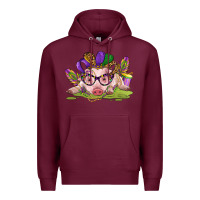 Burgundy mardi gras pig Premium Hoodie - CowGirlArtShop