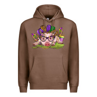 Chestnut mardi gras pig Premium Hoodie - CowGirlArtShop
