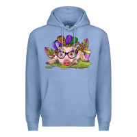 Colony Blue mardi gras pig Premium Hoodie - CowGirlArtShop