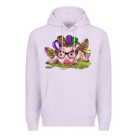 Lilac mardi gras pig Premium Hoodie - CowGirlArtShop