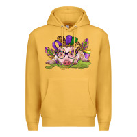 Mustard mardi gras pig Premium Hoodie - CowGirlArtShop