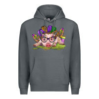 Rock mardi gras pig Premium Hoodie - CowGirlArtShop