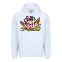 White mardi gras pig Premium Hoodie - CowGirlArtShop