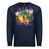 Navy mardi gras and beer Premium Sweatshirt - CowGirlArtShop