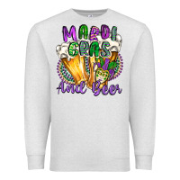 Oatmeal Heather mardi gras and beer Premium Sweatshirt - CowGirlArtShop