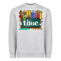 Heather Grey school time Heavyweight Sweatshirt - NancyCooperArtShop