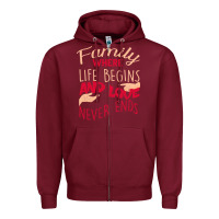 Burgundy Family Zipper Hoodie - Bettercallsaul