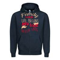 Navy Family Zipper Hoodie - Bettercallsaul
