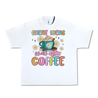White great ideas come after coffee Urban Heavy Tee - MaliasSmallBusiness