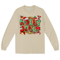 Mushroom holly jolly christmas Long Sleeve Tee - MaliasSmallBusiness
