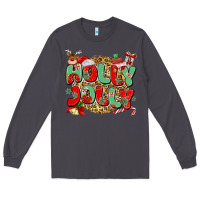 Smoke holly jolly christmas Long Sleeve Tee - MaliasSmallBusiness