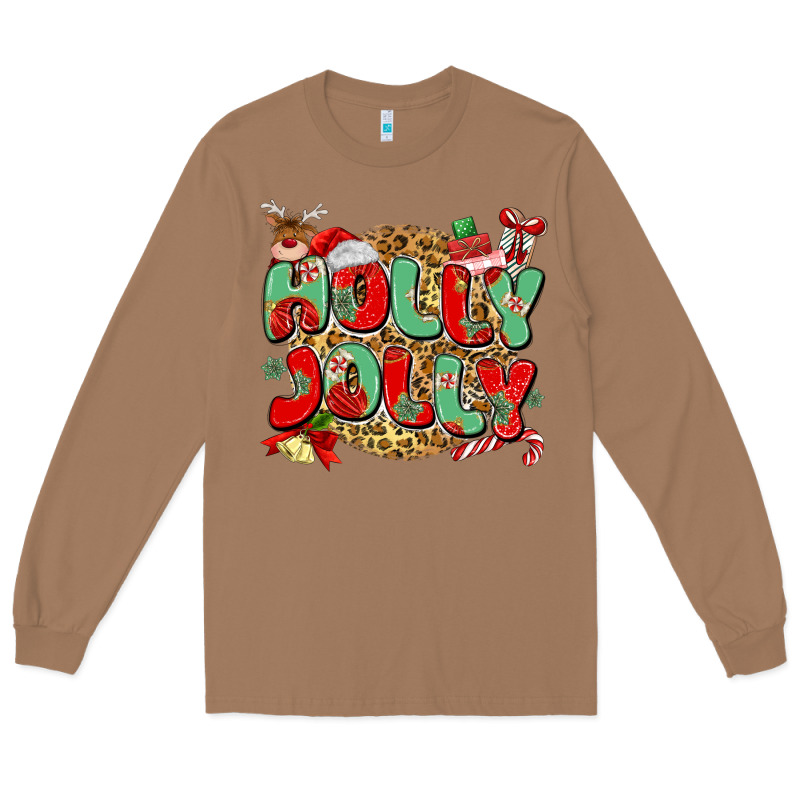 Holly Jolly Christmas Long Sleeve Tee by MaliasSmallBusiness | Teevron