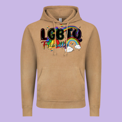 Lgbtq  Friendly Vintage Hoodie Designed By Maliassmallbusiness