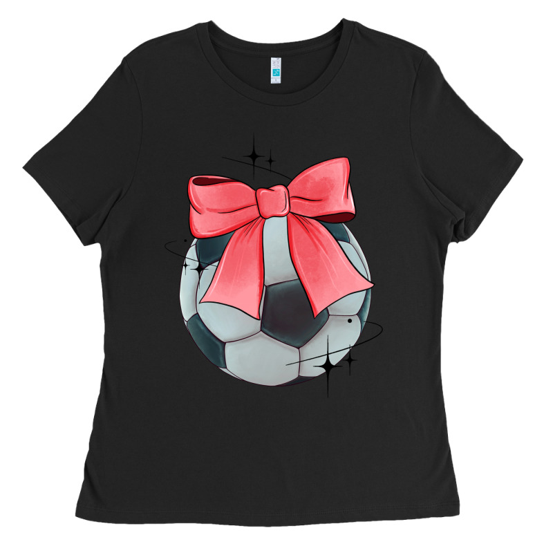 Coquette Soccer Bow Ladies Tee by JahusDesignShop | Teevron