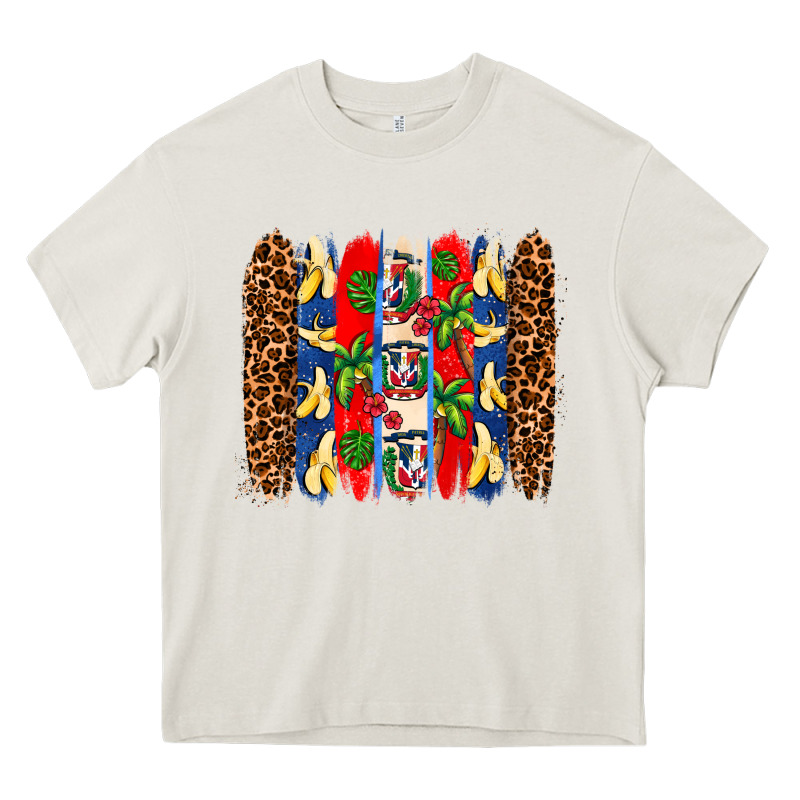 Dominican Republic Brushstrokes Heavy Core Tee by AdoDesignShop | Teevron