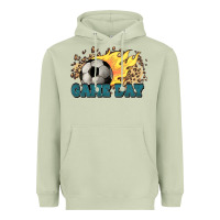 Matcha Game day Soccer leopard flames fireball Heavyweight Hoodie - HowdyJamesFarm