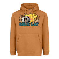 Meerkat Game day Soccer leopard flames fireball Heavyweight Hoodie - HowdyJamesFarm