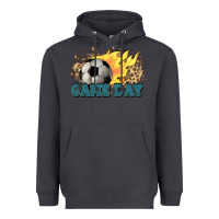 Smoke Game day Soccer leopard flames fireball Heavyweight Hoodie - HowdyJamesFarm