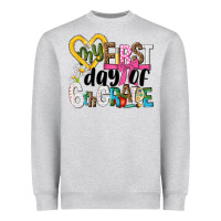 Heather Grey my first day of 6th grade Heavyweight Sweatshirt - NancyCooperArtShop