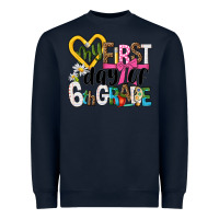 Navy my first day of 6th grade Heavyweight Sweatshirt - NancyCooperArtShop