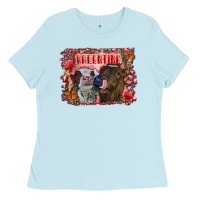 Baby Blue valentine heifers Ladies Tee - RanaPortraitStore