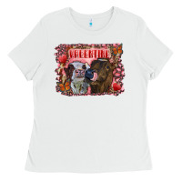 White valentine heifers Ladies Tee - RanaPortraitStore