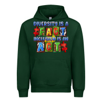 Forest Green diversity is a fact indesion is an act Urban Hoodie - FaDigitalArtStudio