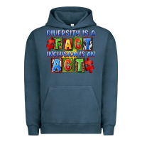Pigment Midnight Navy diversity is a fact indesion is an act Urban Hoodie - FaDigitalArtStudio